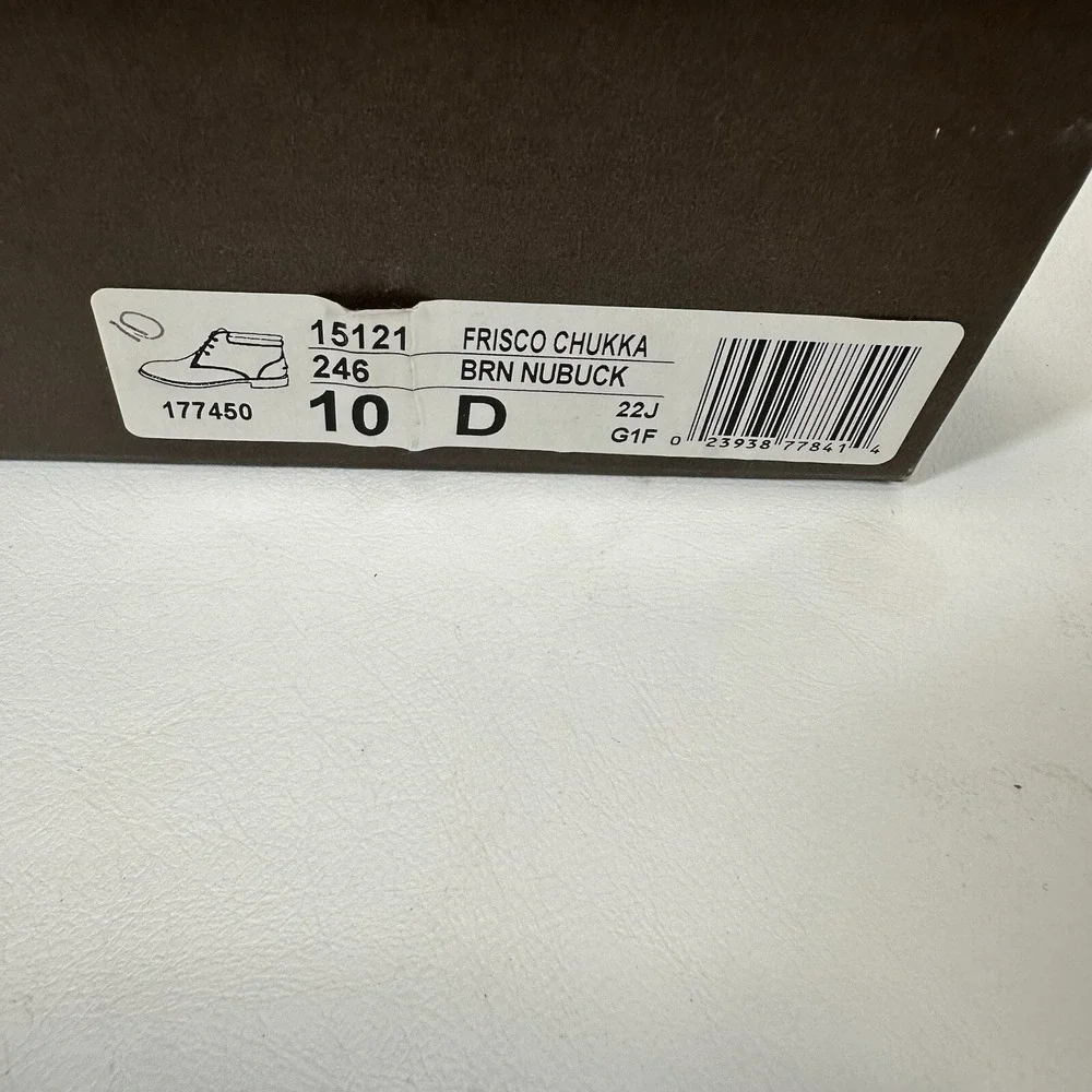 Florsheim Frisco chukka boot brown Nubuck men's size 10 D 15121